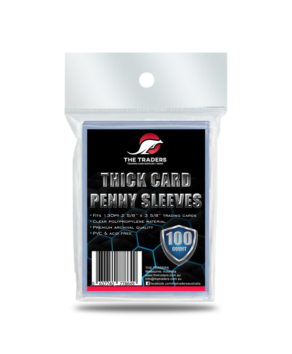 The Traders Thick Card Trading Card Penny Sleeves (100ct) The Traders Australia The Traders Thick Card Trading Card Penny Sleeves (100ct) The Traders Australia