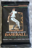 1992 Pinnacle Series 2 MLB Baseball - Hobby Pack