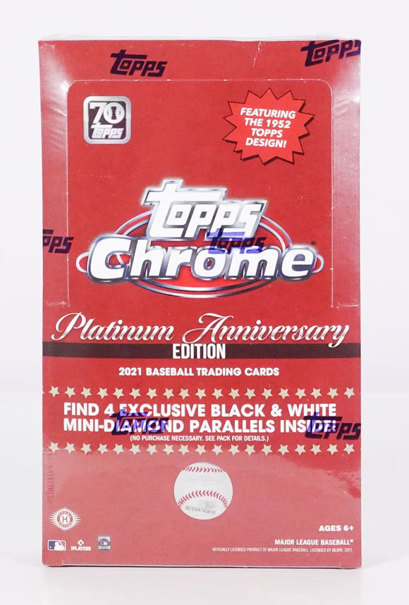 2021 Topps Chrome Platinum Anniversary MLB Baseball cards - Hobby Lite Box