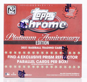 2021 Topps Chrome Platinum Anniversary MLB Baseball cards - Mega Box