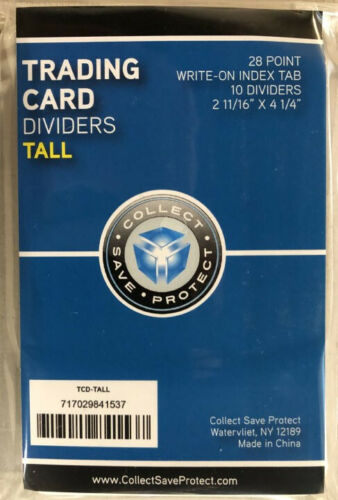 Tall Write-On Trading Card Dividers (10ct)