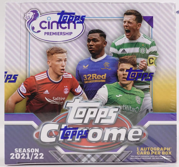 2021-22 Topps Chrome Scottish Premier League Soccer cards - Hobby Box