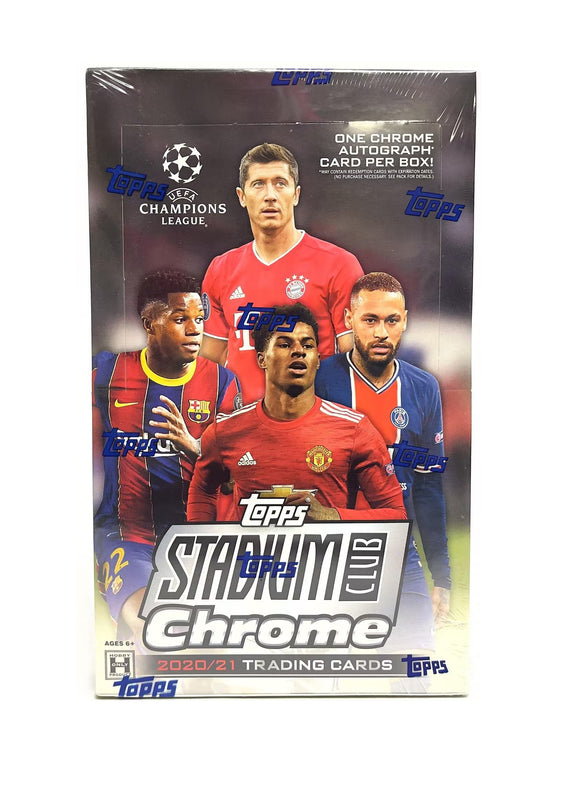 2020-21 Topps Stadium Club Chrome UEFA Soccer - Hobby Box