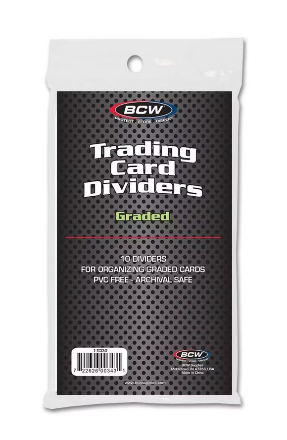 BCW Write-On Graded Size Trading Card Dividers (10ct)