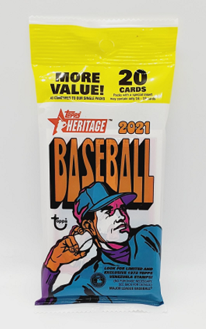 2021 Topps Heritage MLB Baseball cards - Cello/Fat/Value Pack