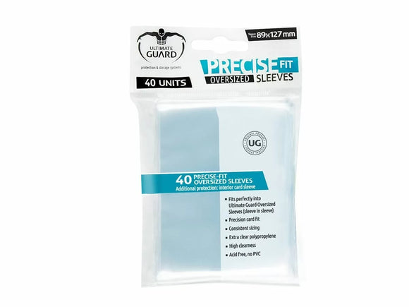 Ultimate Guard Precise-Fit Oversized Card Sleeves - Clear (40ct)