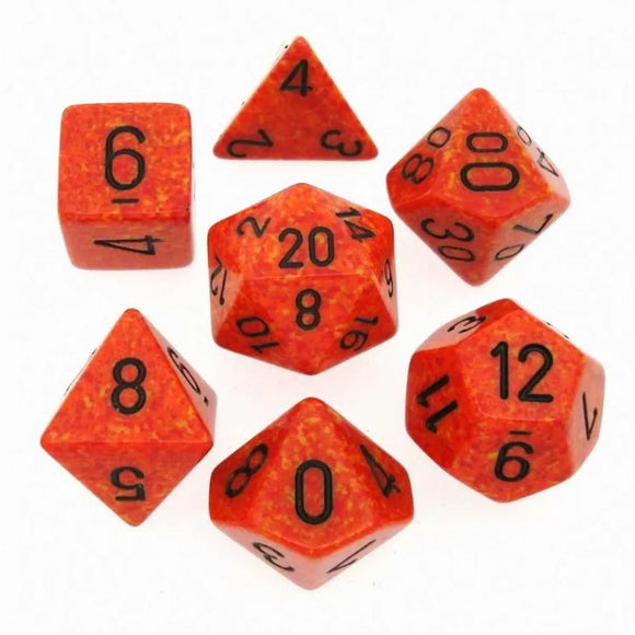 CHX 25303 Speckled Polyhedral Fire 7-Die Set