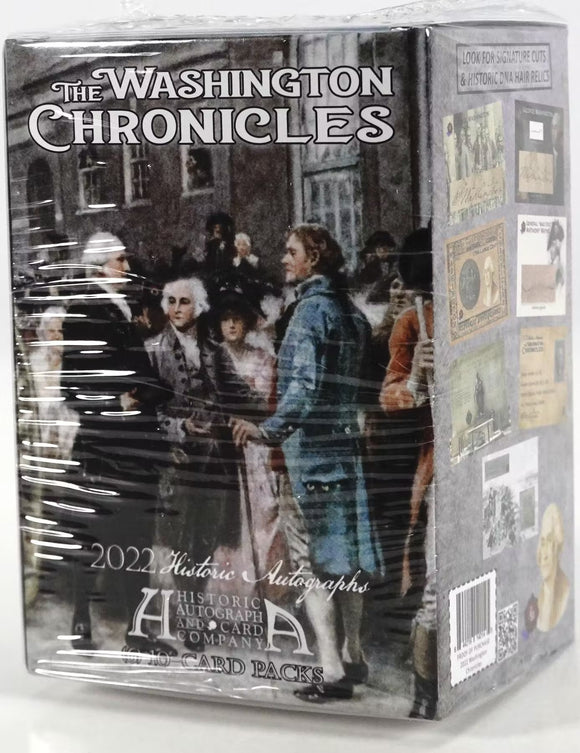 2022 Historic Autographs The Washington Chronicles cards - Blaster Box